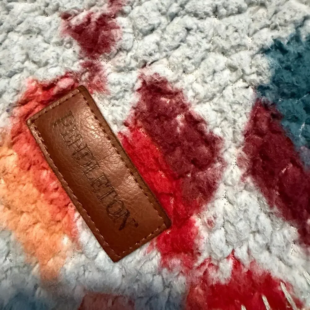 Pendleton Queen Sherpa Fleece Blanket Legend Lake Aqua Blue Aztec Southwest